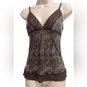 victoria secret Top Tank Animal Print Brown Size M WORN TWICE